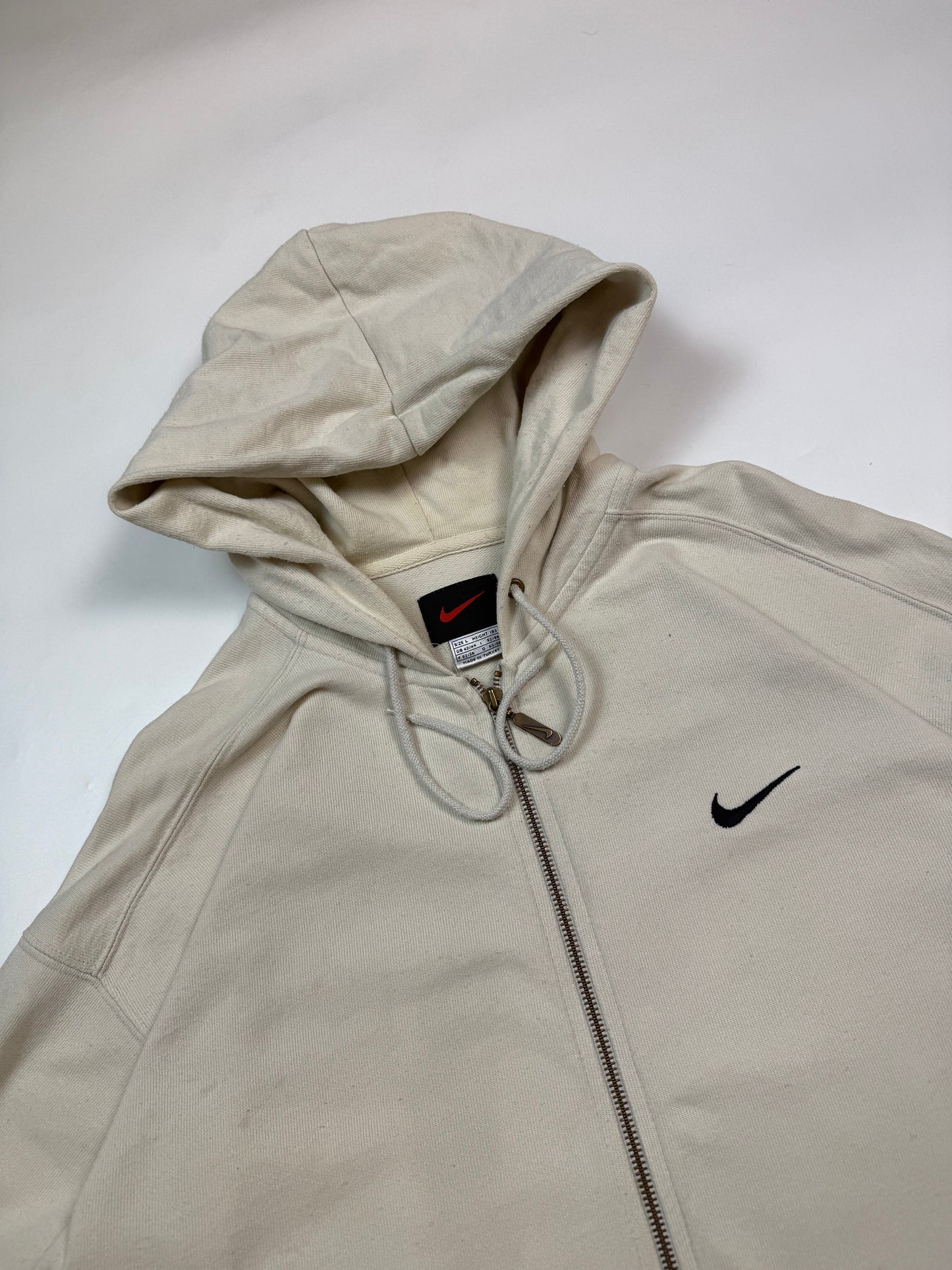 Vintage 90s Nike mini swoosh full zip hoodie (L)