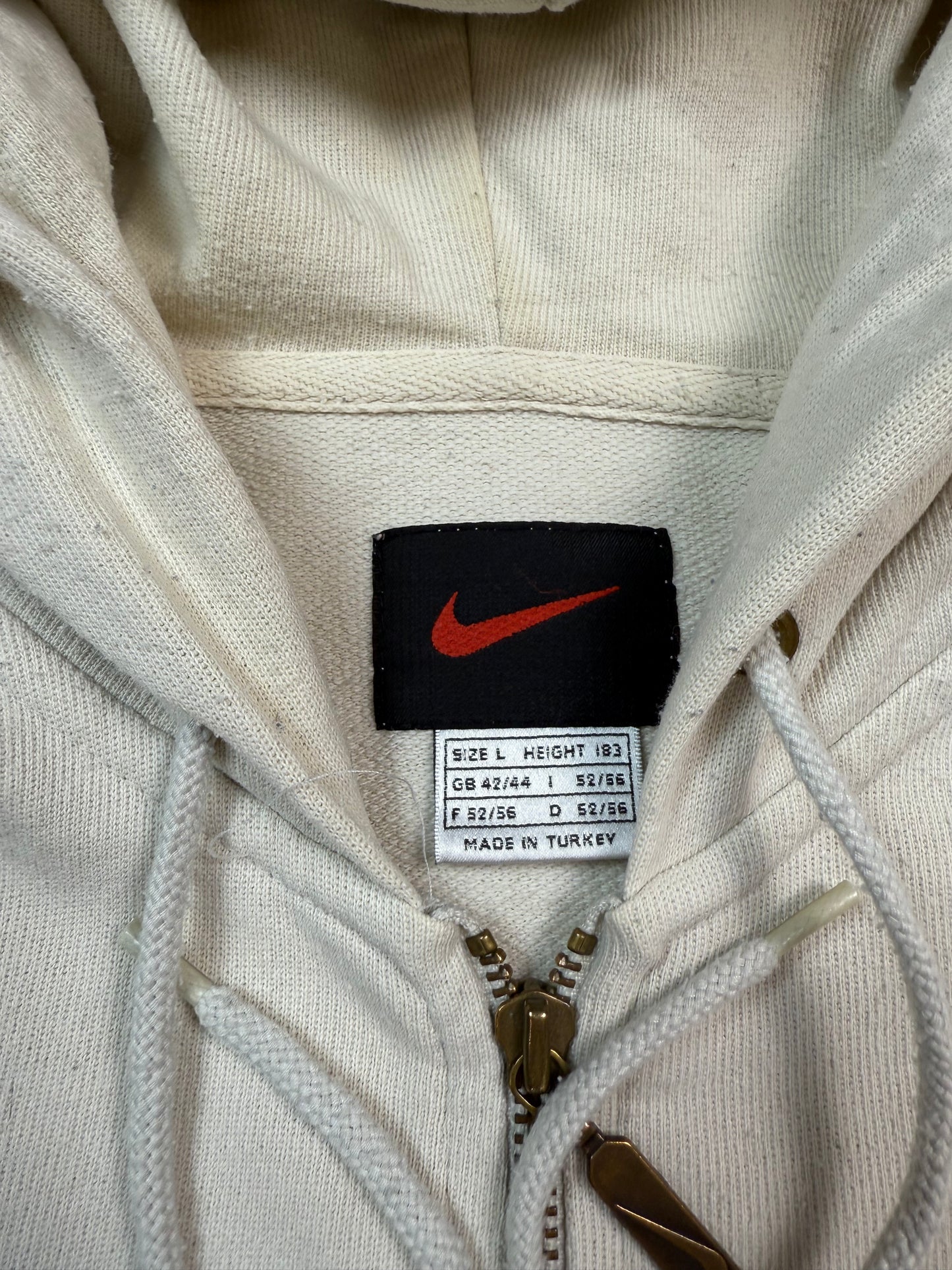 Vintage 90s Nike mini swoosh full zip hoodie (L)