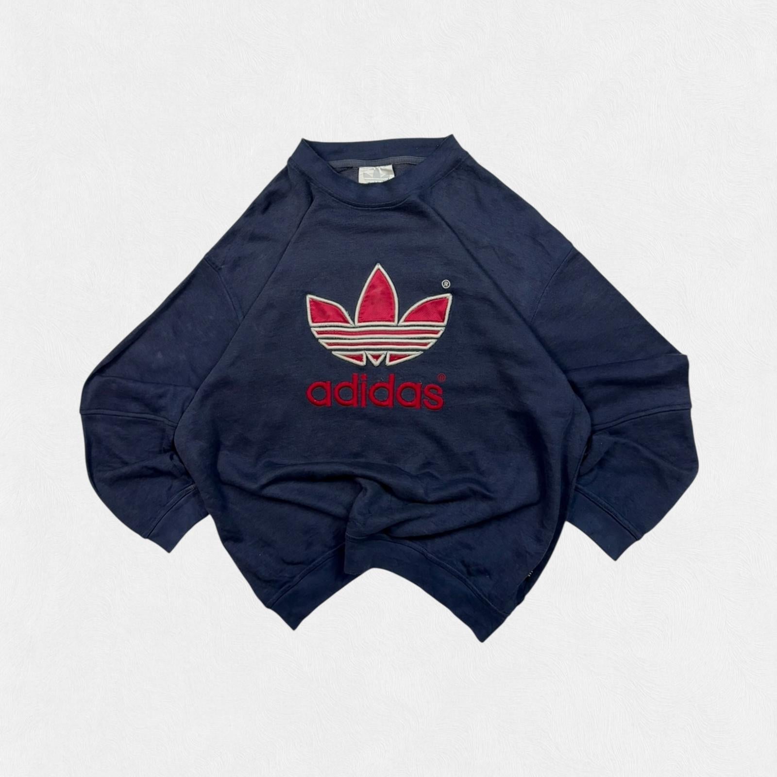 Vintage 90s adidas originals centre logo sweatshirt (L)