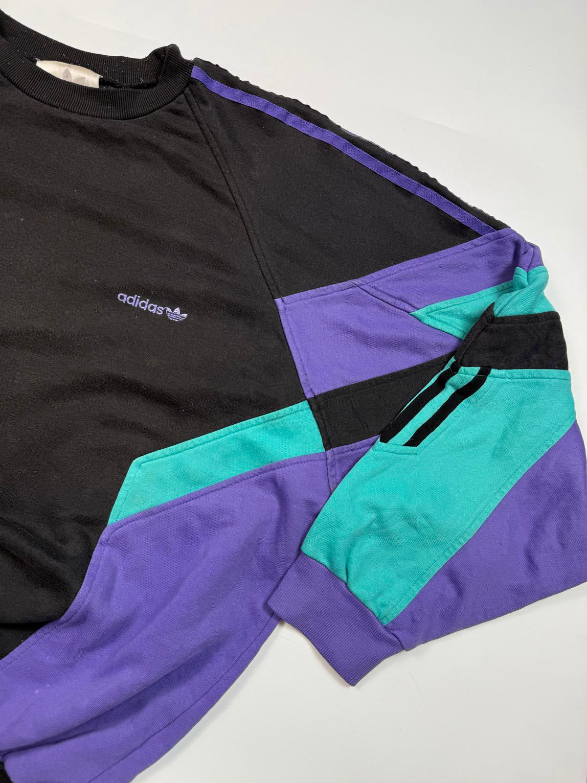 Vintage 90s adidas originals colour block sweatshirt (L)