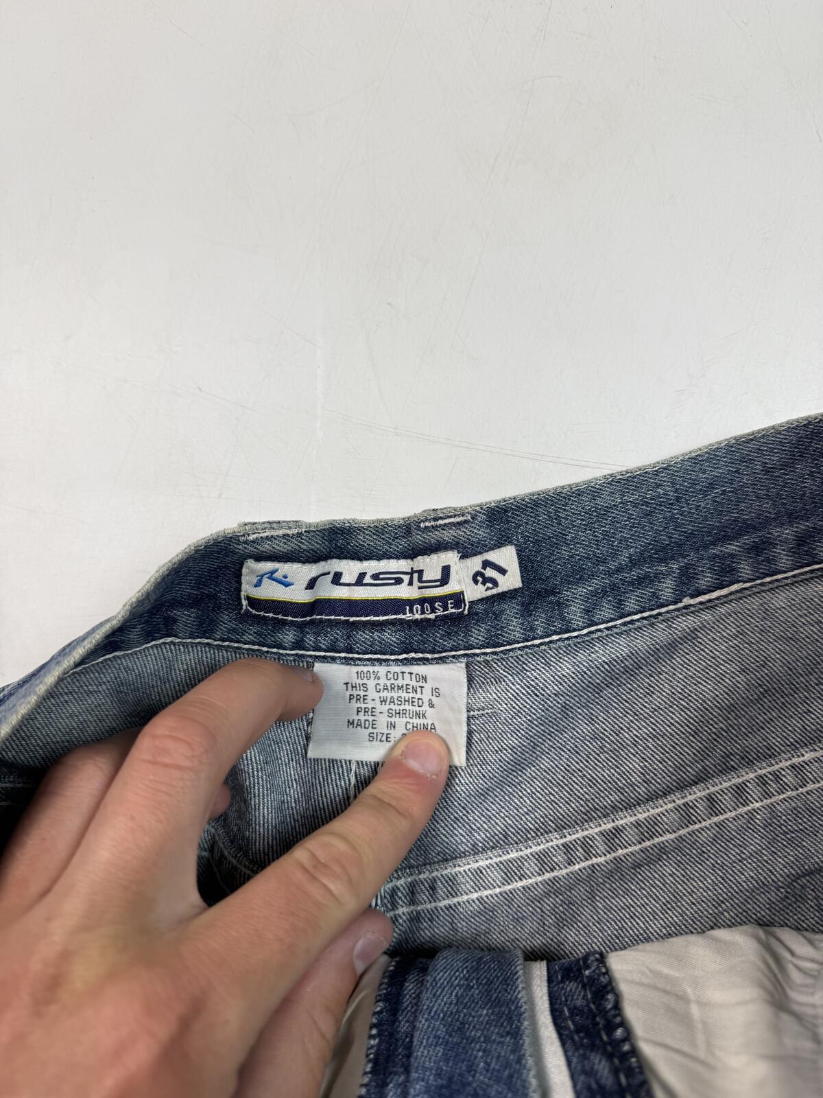 Vintage Y2K rusty baggy hip hop jorts (W31)