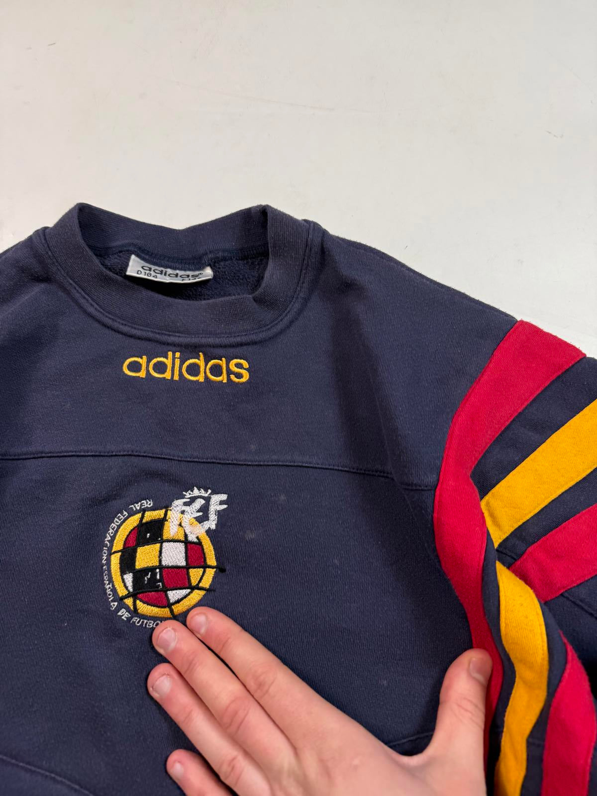 Vintage Spain 1996-98 Adidas football sweatshirt (XS)