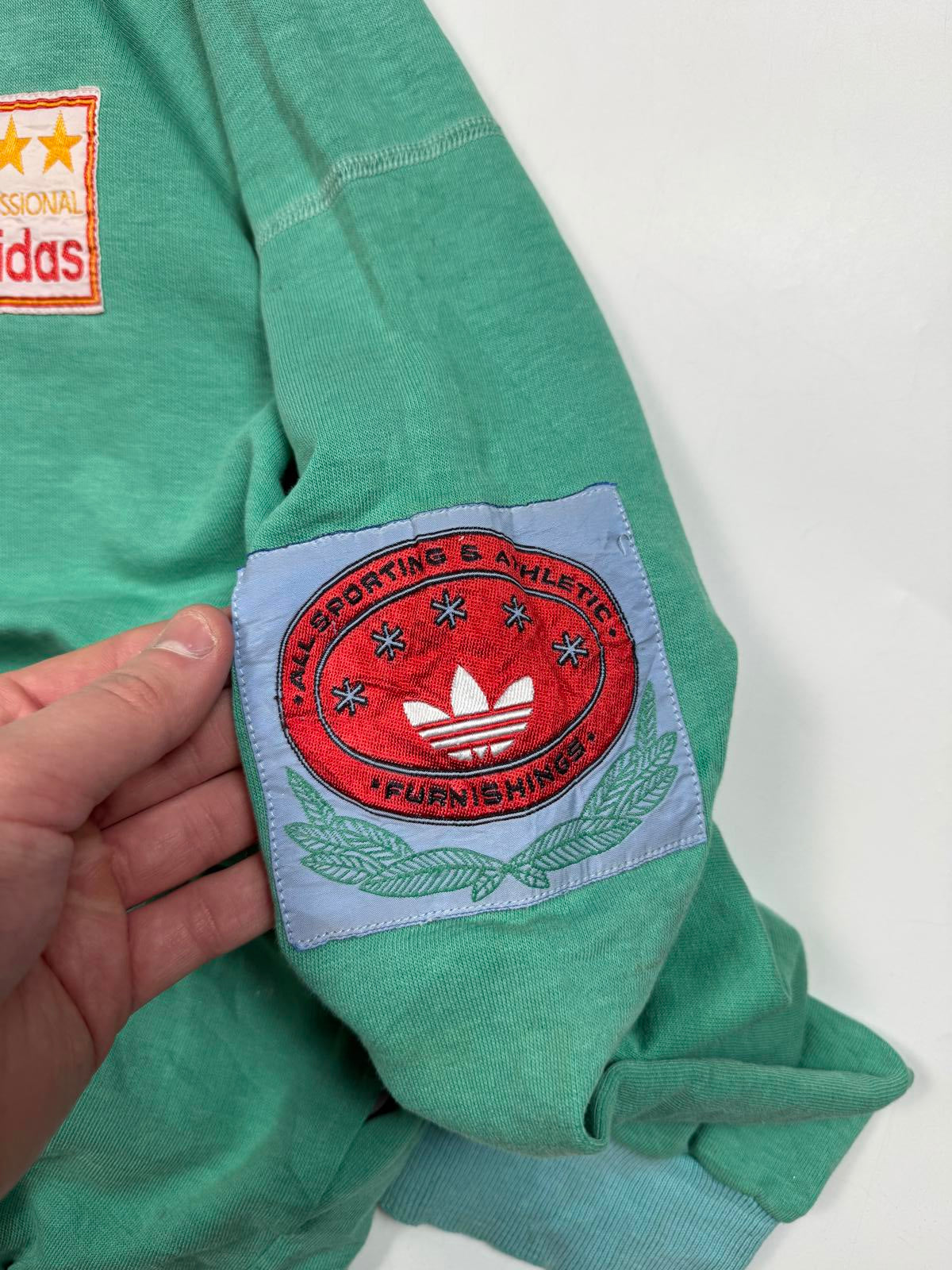 Vintage 80s Adidas originals professional sporting & athletic goods sweatshirt (M)