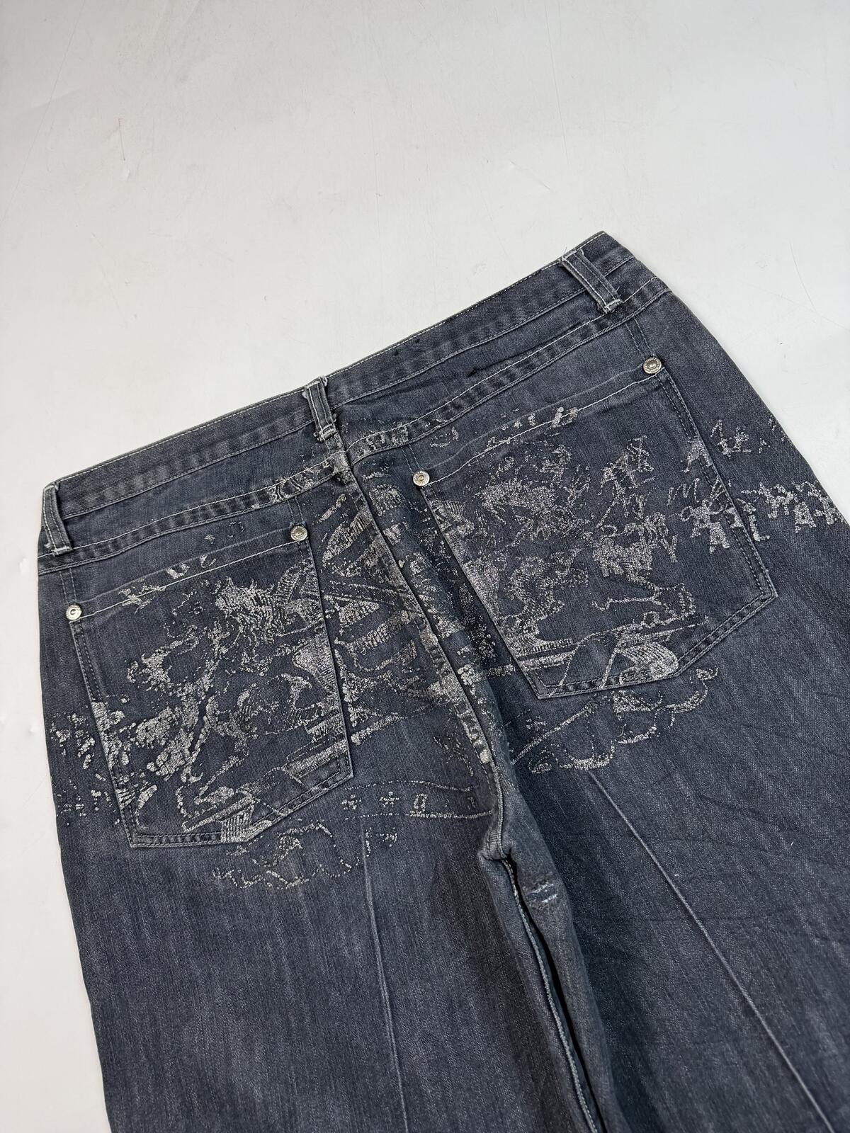 Vintage Y2K baggy hip hop denim jorts (W40)