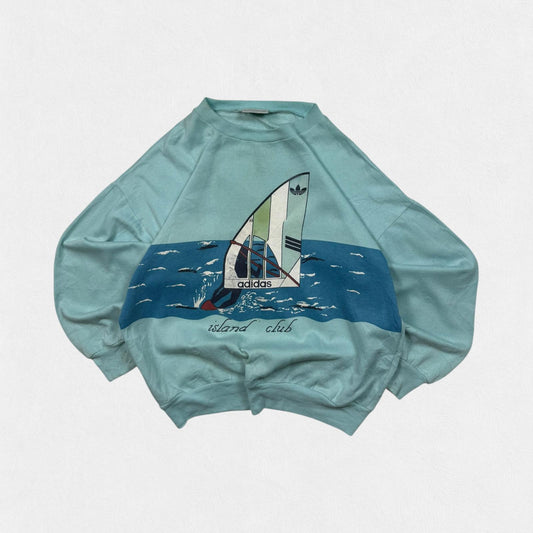 Vintage 80s adidas originals island club sweatshirt (L)