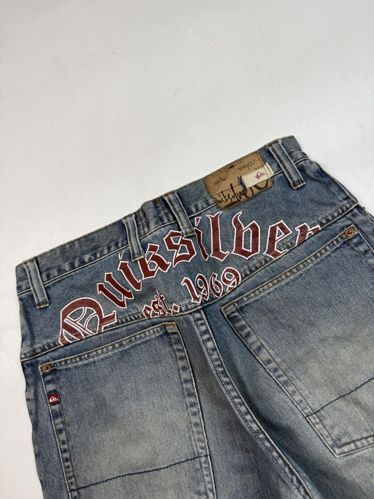 Vintage Y2K Quiksilver baggy hip hop jorts (W30)