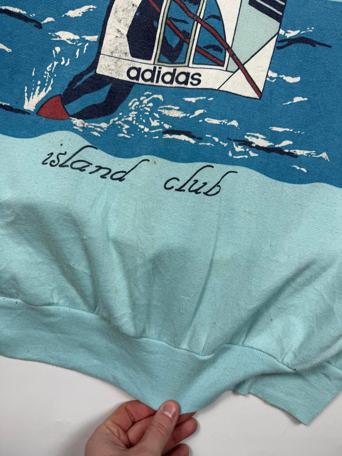 Vintage 80s adidas originals island club sweatshirt (L)