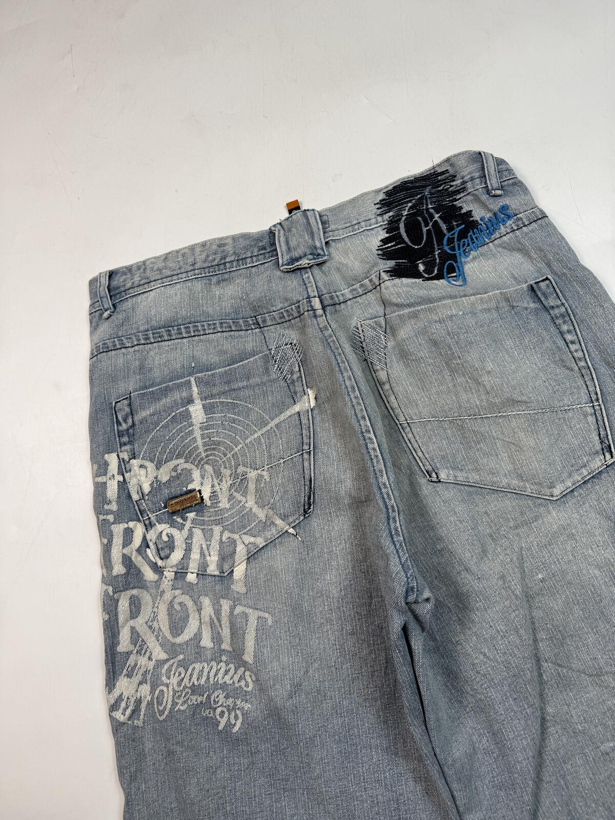 Vintage Y2K Akademiks baggy hip hop jorts (W38)