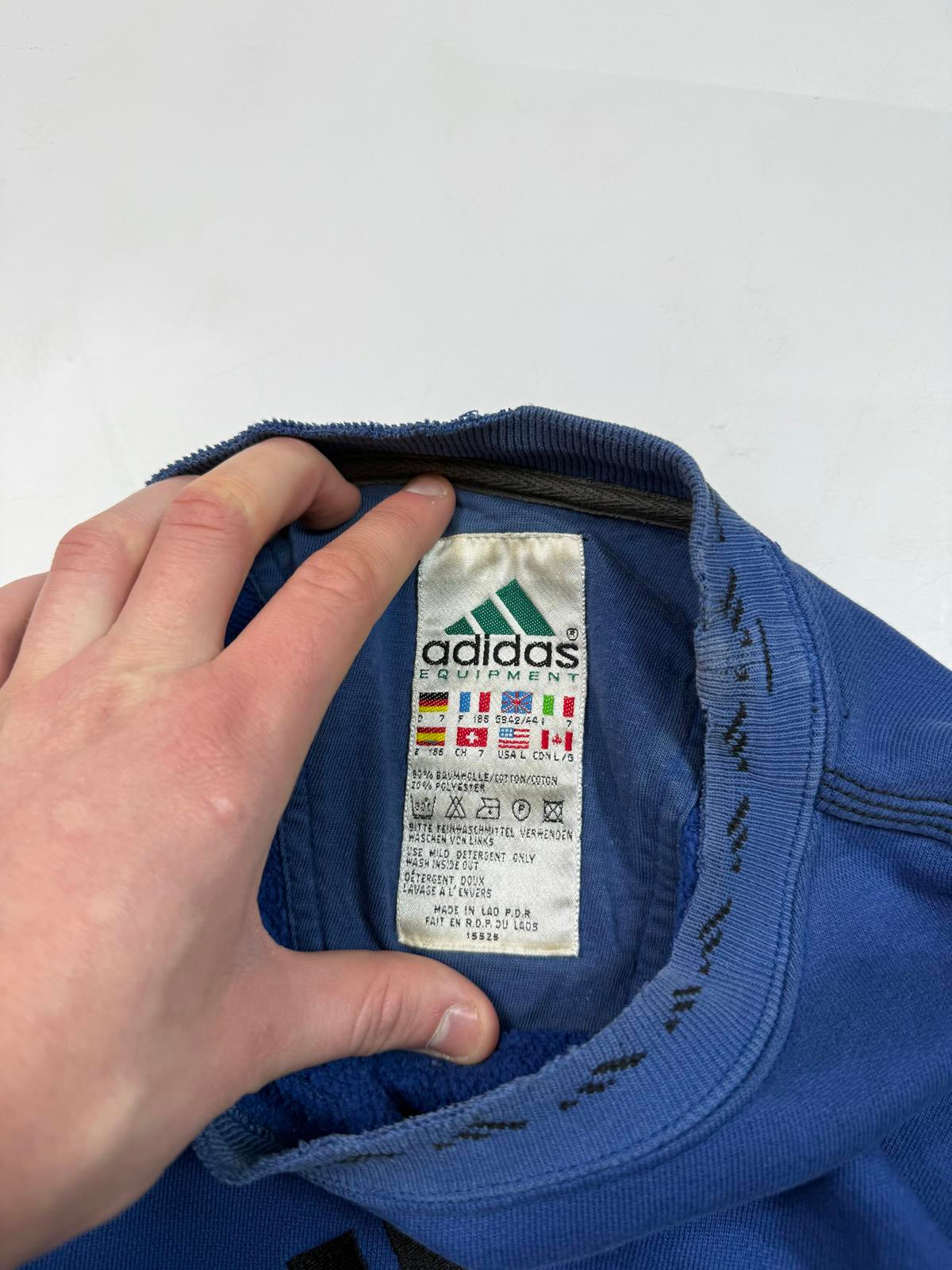 Vintage 90s adidas equipment centre logo sweatshirt (L)
