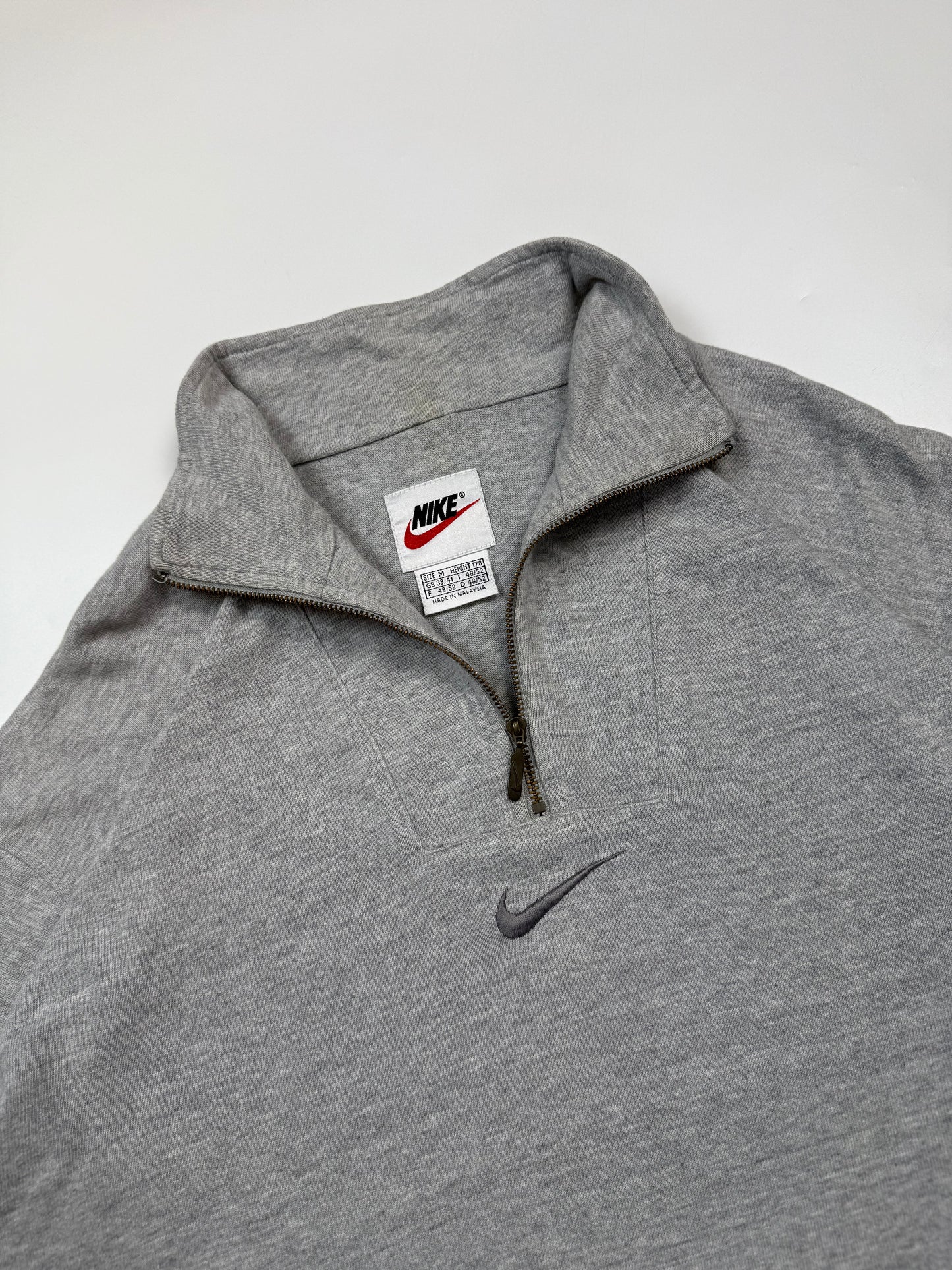 Vintage 90s Nike centre swoosh quarter zip sweatshirt (M)
