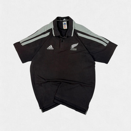 Vintage New Zealand 2002/03 Adidas rugby polo shirt (L)
