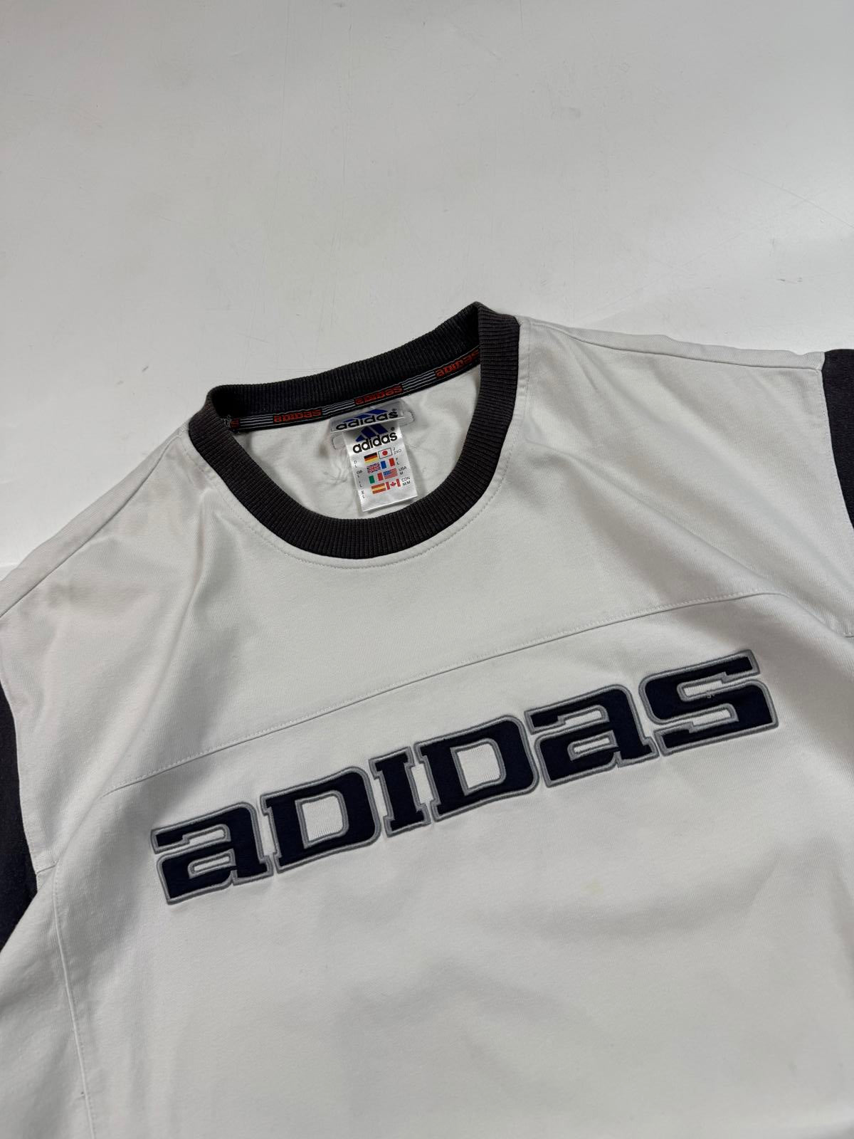 Vintage 90s adidas spell out tee (M)