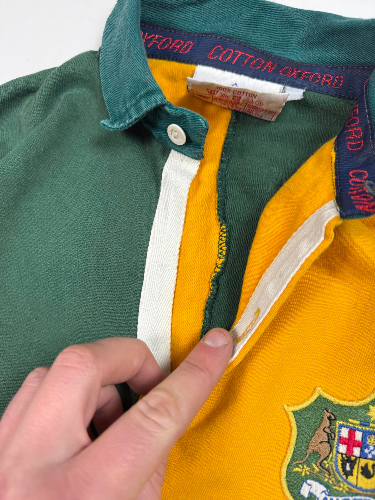Vintage 80s Australia Cotton Oxford rugby shirt (L)