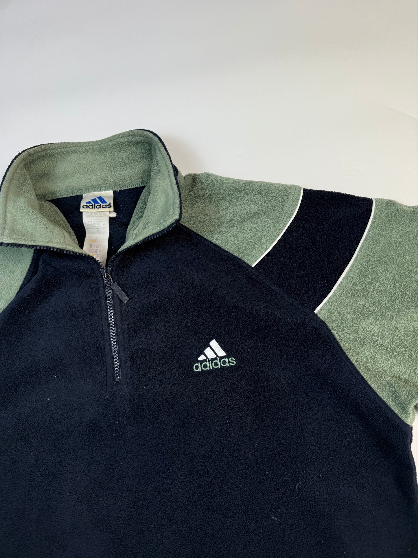Vintage 90s Adidas quarter zip fleece (L)