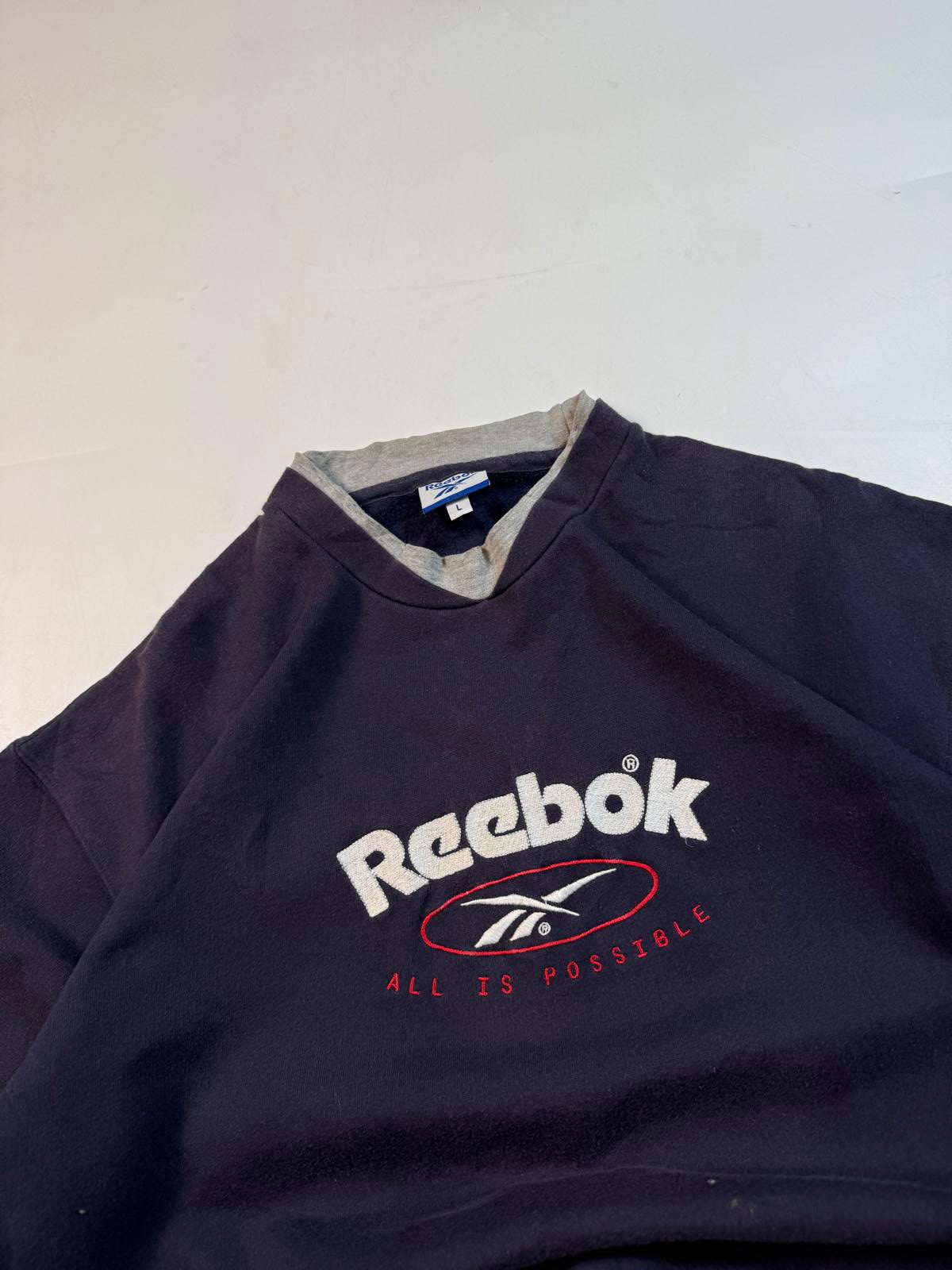 Vintage Reebok spell out sweatshirt (M)