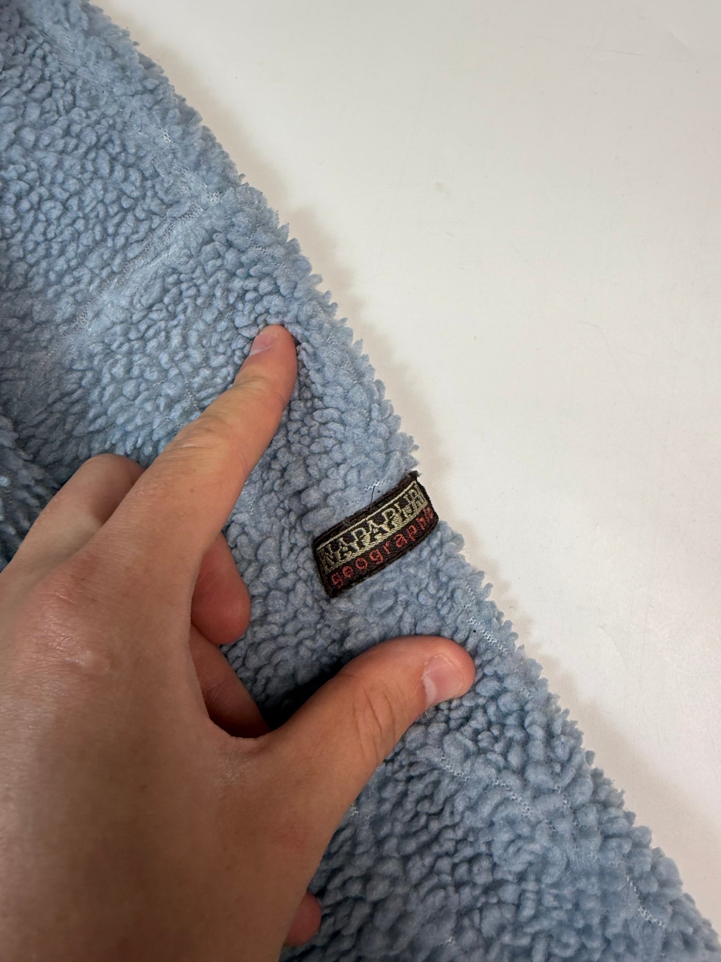 Vintage Napapijri deep pile quarter zip fleece (XS)