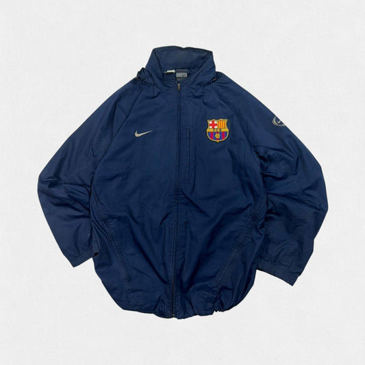 Vintage Barcelona 2003/04 Nike football rain jacket (M)