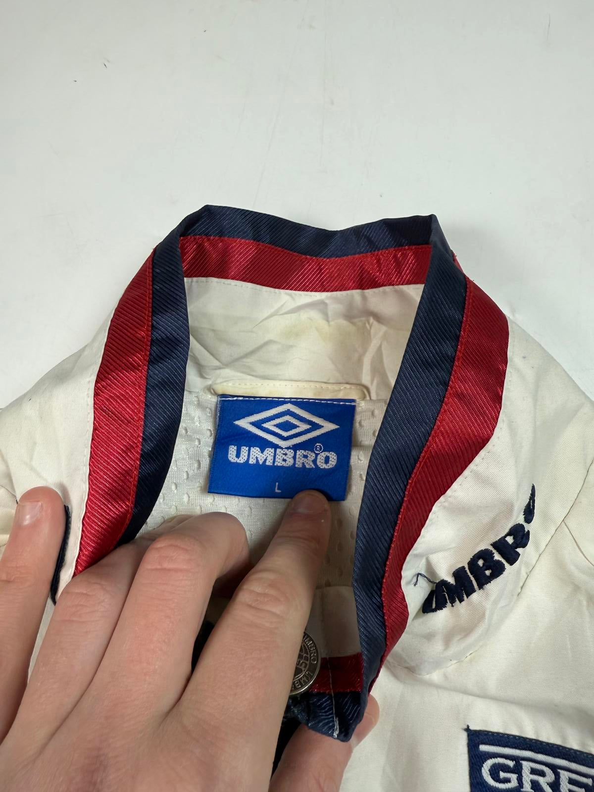Vintage England 1998-00 Umbro football track jacket (L)