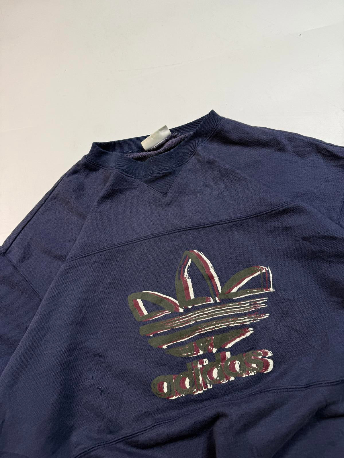 Vintage 90s adidas originals centre logo sweatshirt (XL)