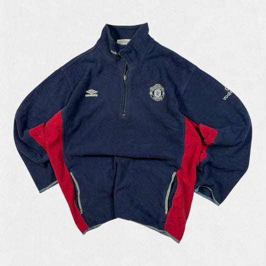 Vintage Manchester United 2000-02 Umbro quarter zip fleece (M)