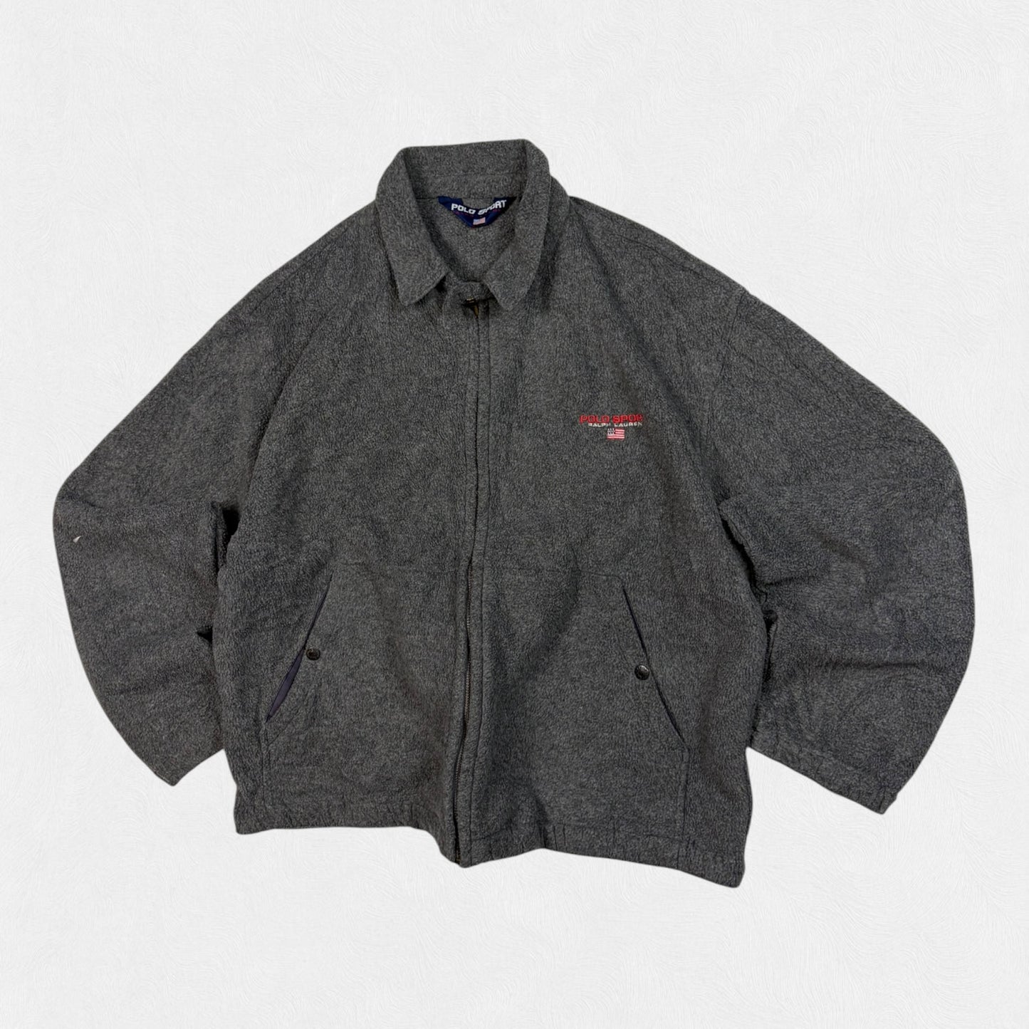 Vintage 90s Polo Sport fleece harrington jacket (L)