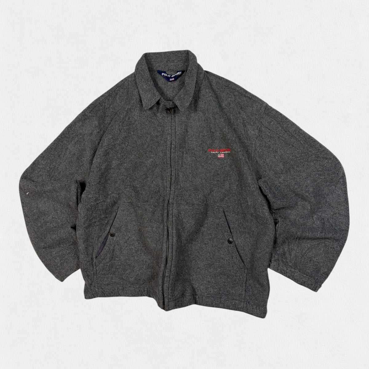 Vintage 90s Polo Sport fleece harrington jacket (L)
