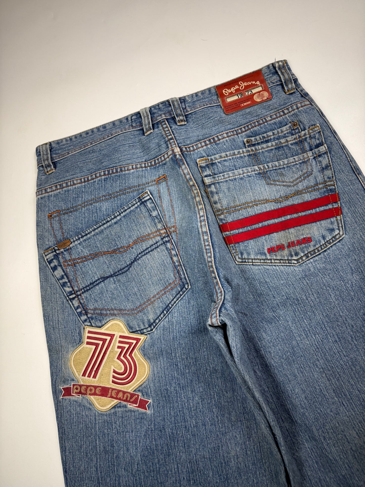 Vintage Y2K Pepe jeans all over print jeans (W36)