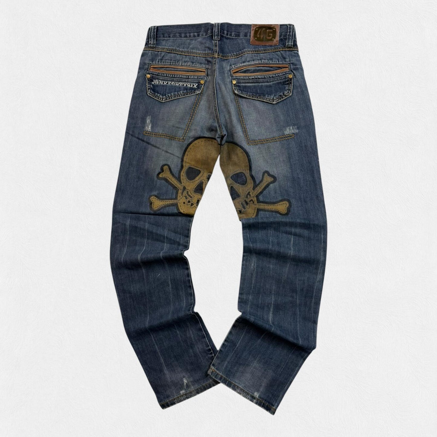 Vintage Y2K Skull logo hip hop jeans (W34)