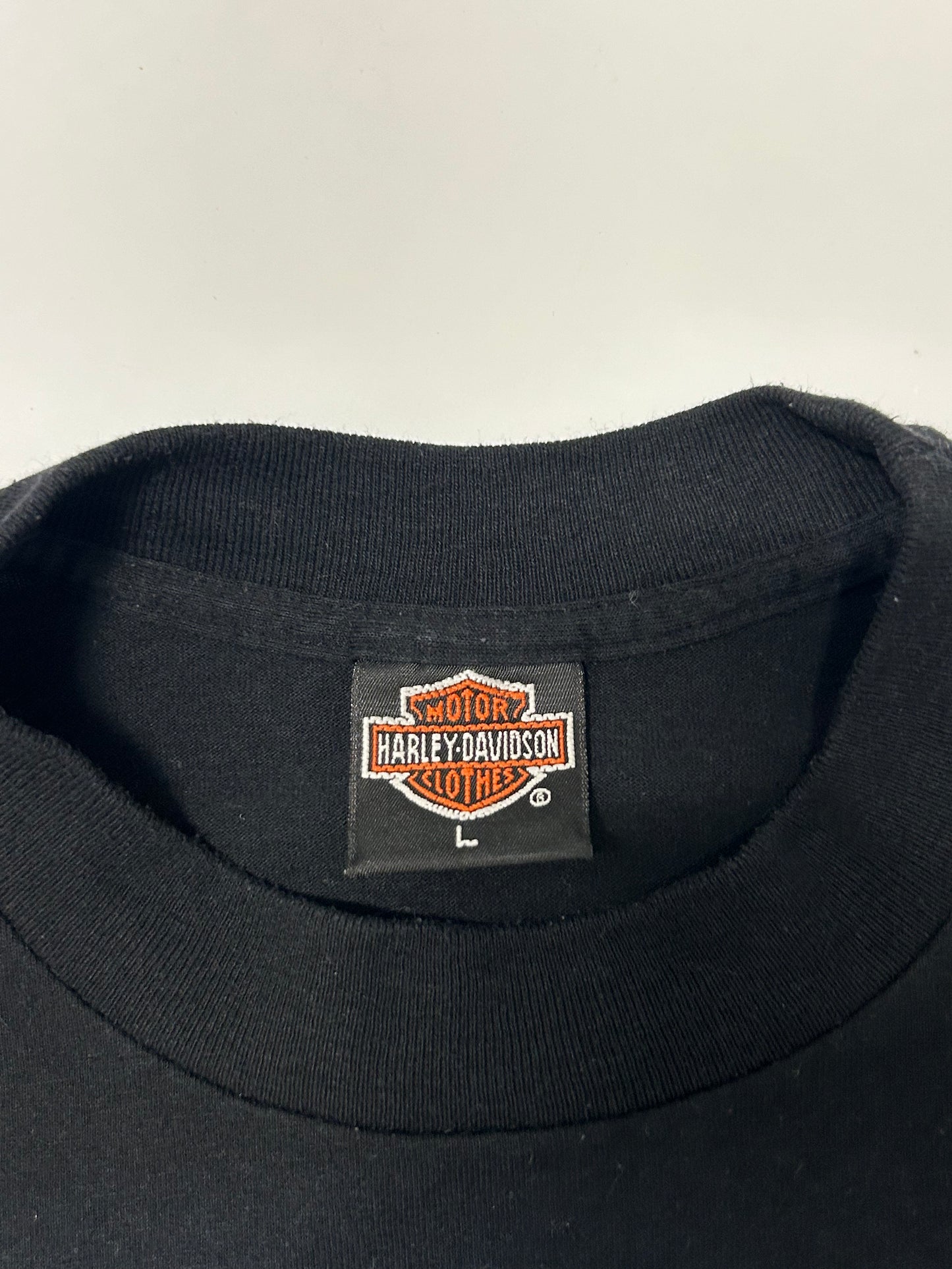 Vintage Harley Davidson 3D emblem 1992 eagle tee (L)