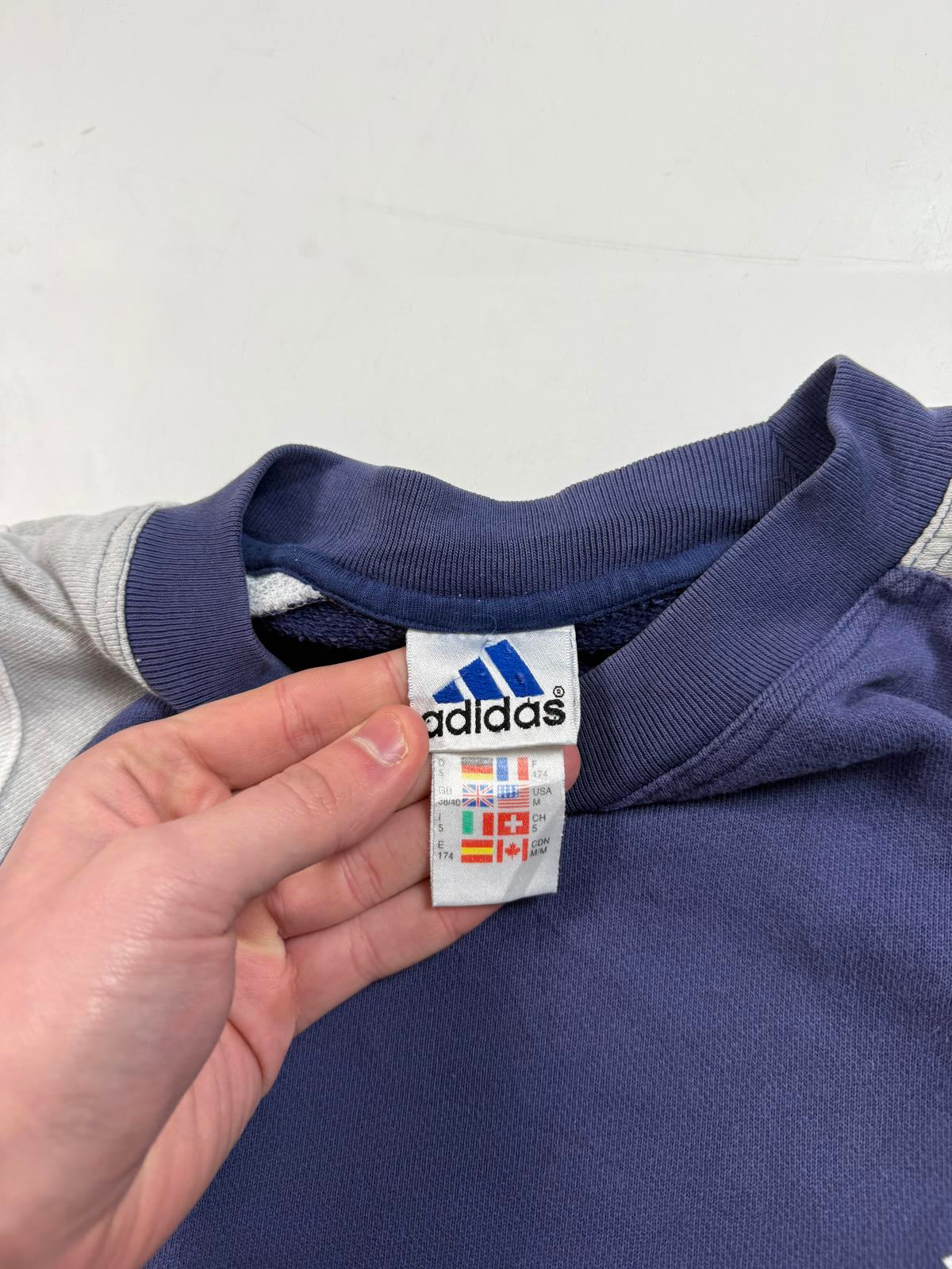 Vintage 90s adidas colour block sweatshirt (M)