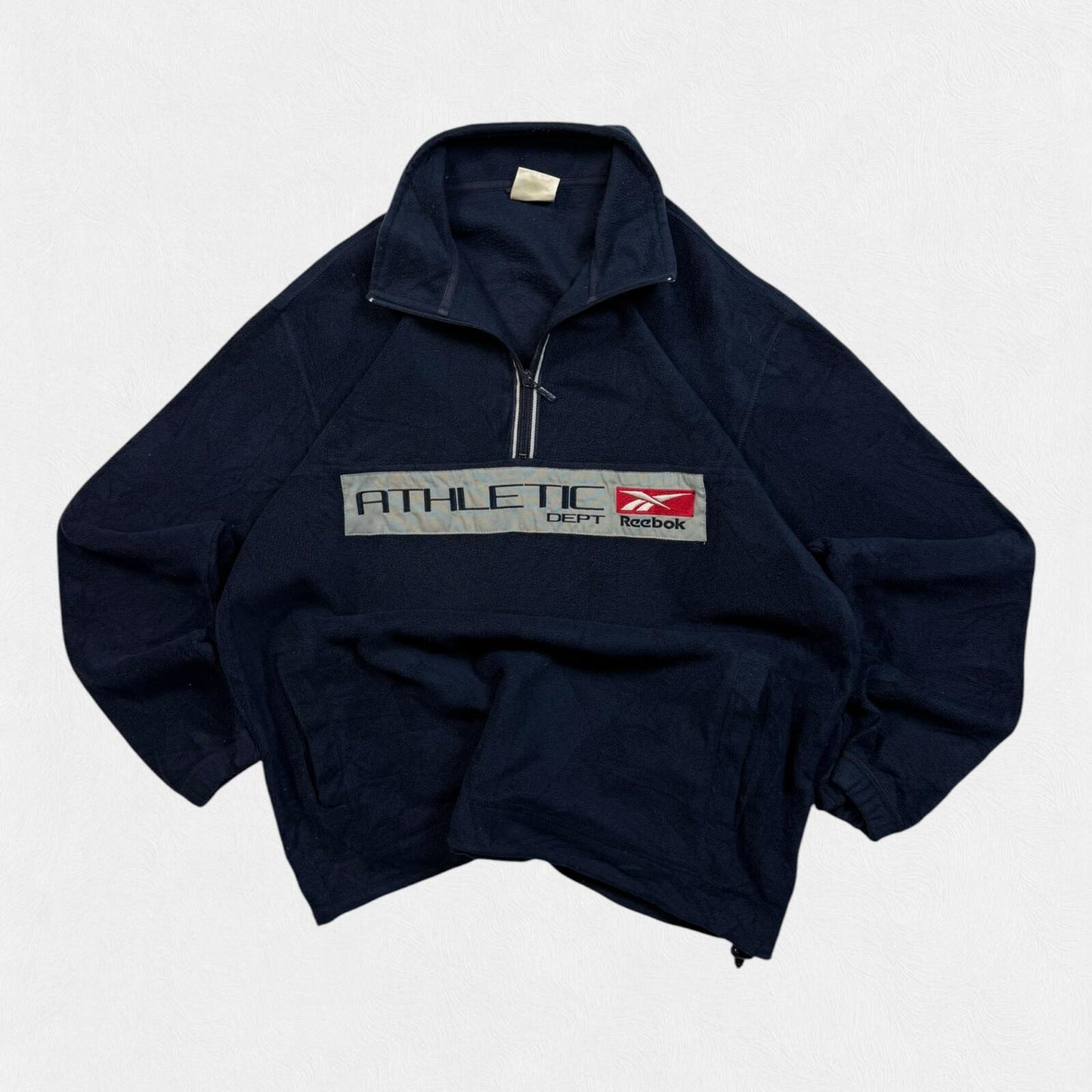 Vintage Reebok spell out quarter zip fleece (L)