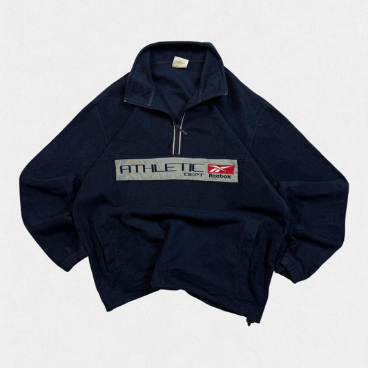 Vintage Reebok spell out quarter zip fleece (L)