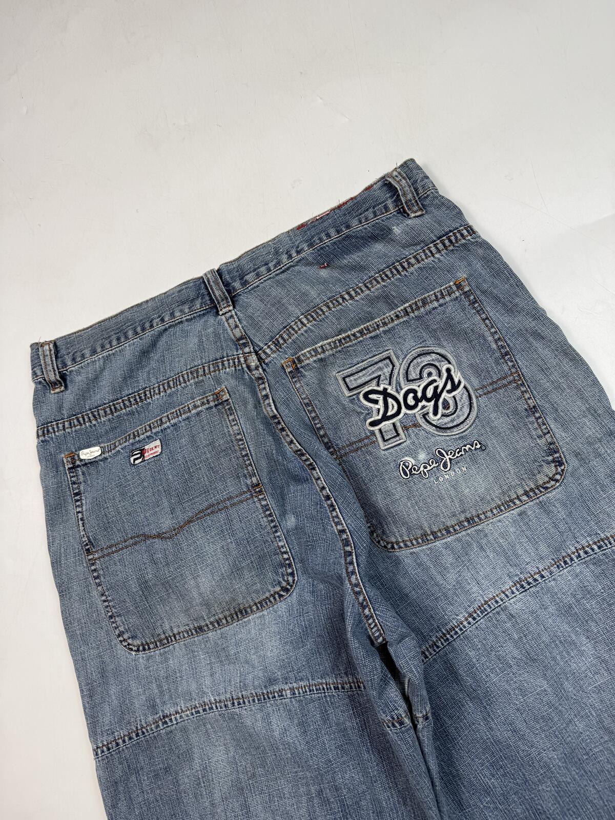Vintage Y2K Pepe Jeans baggy hip hop denim shorts (W38)