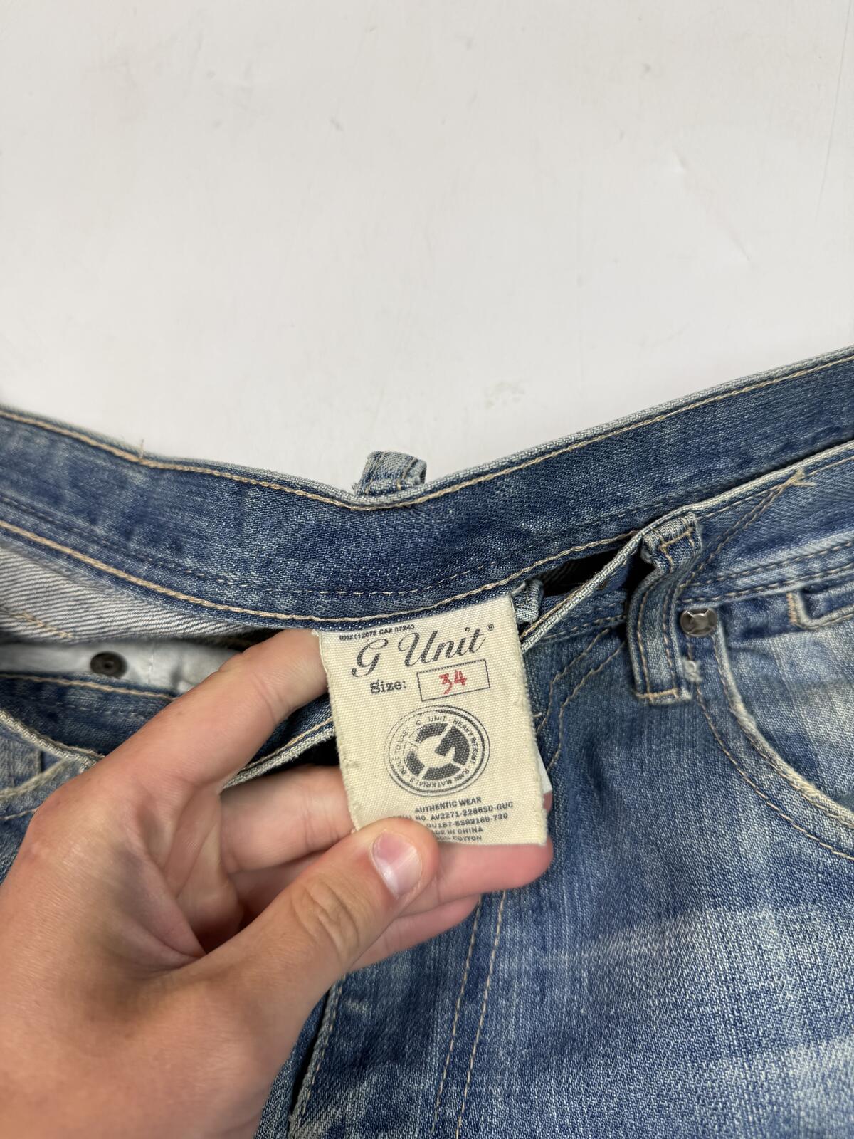 Vintage Y2K G Unit baggy hip hop jorts (W34)