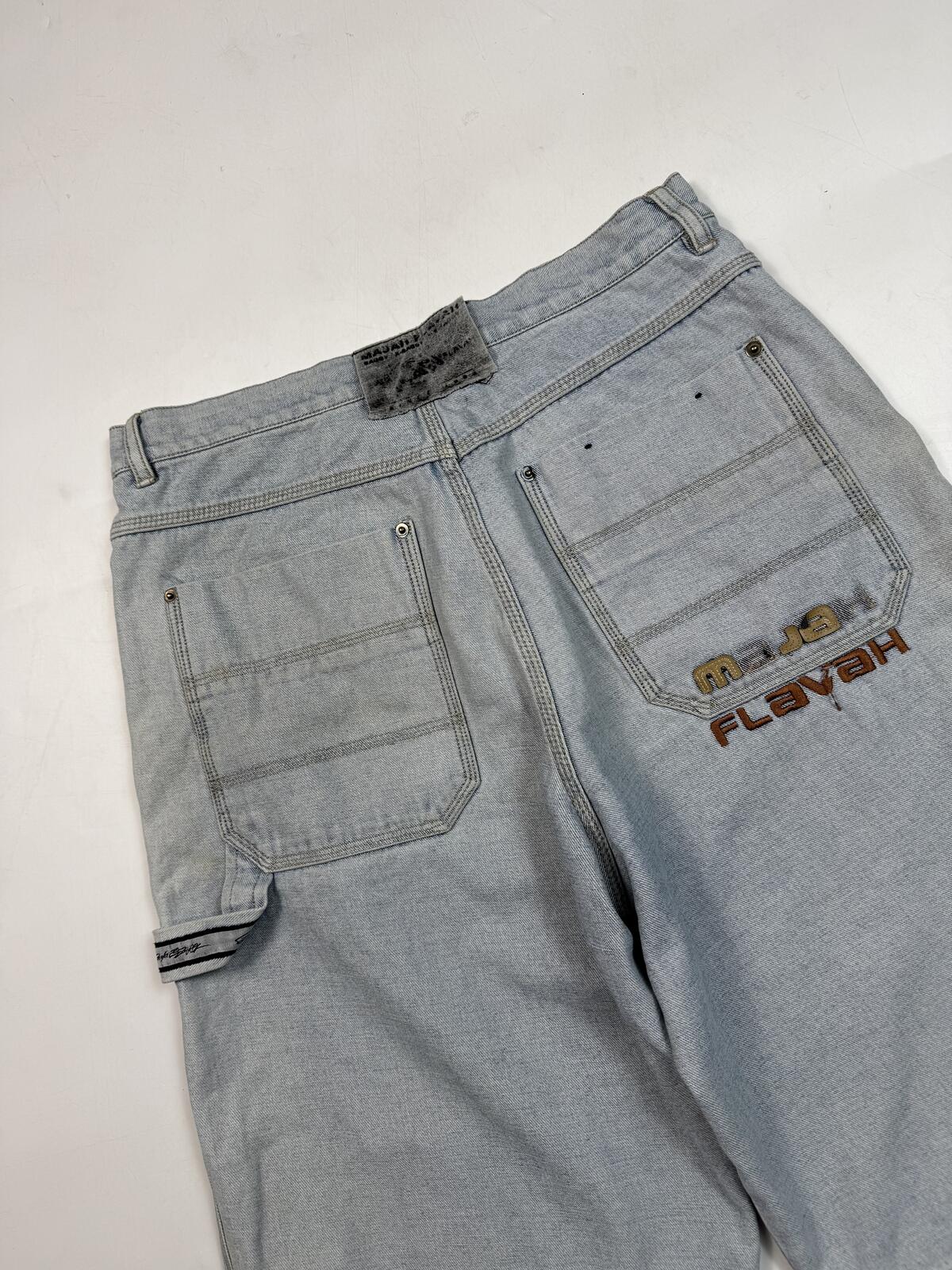 Vintage Y2K baggy hip hop carpenter denim jorts (W34)
