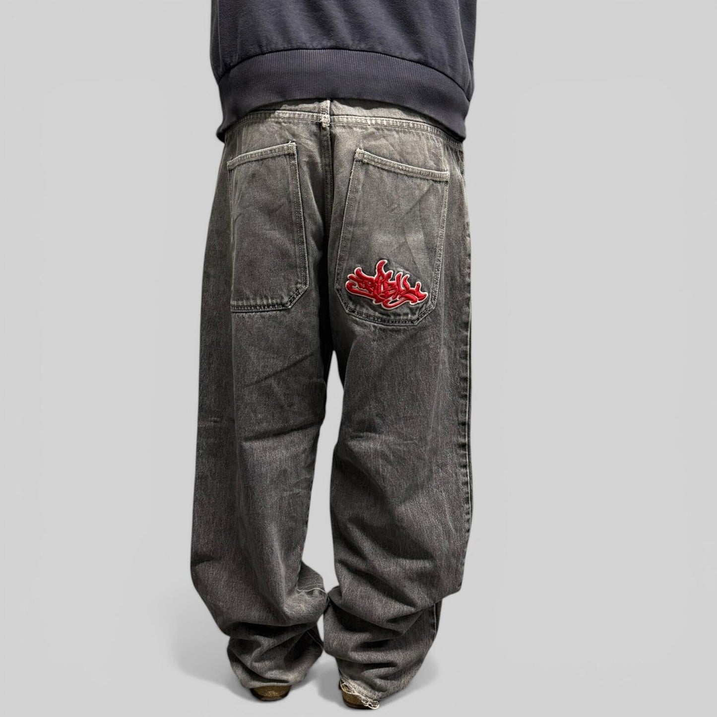 Vintage Y2K Tribal baggy hip hop jeans (W36)