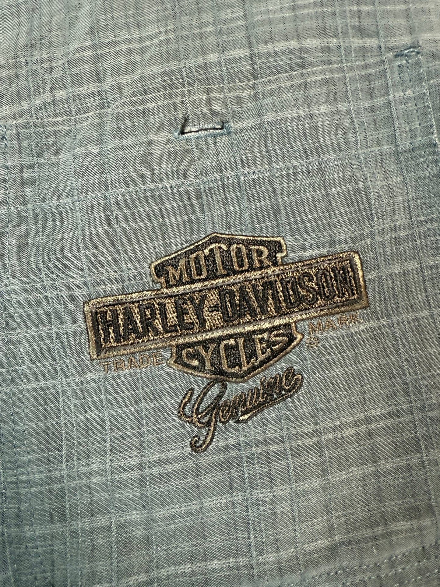 Vintage Harley Davidson checkered short sleeve shirt (XL)
