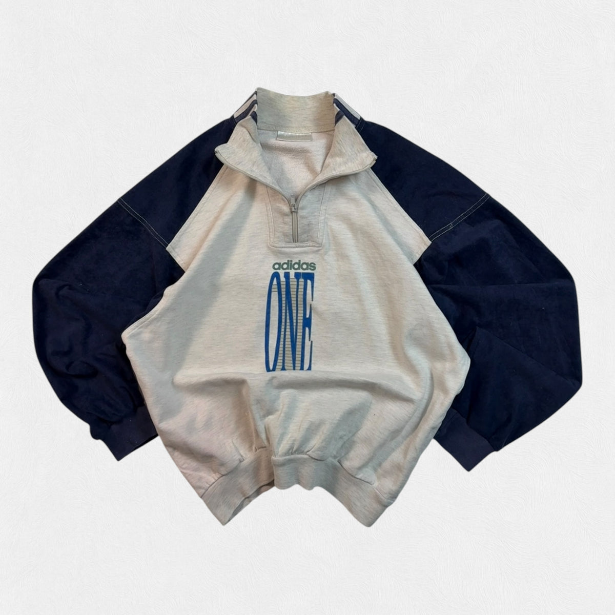 Vintage 90s Adidas one world quarter zip sweatshirt (S)