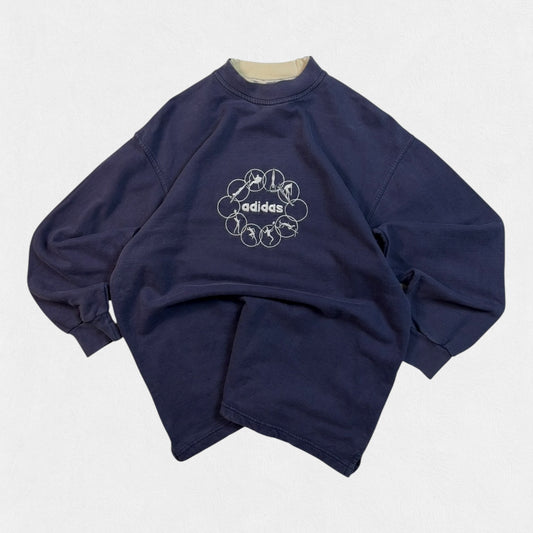 Vintage 90s Adidas olympics centre logo sweatshirt (L)