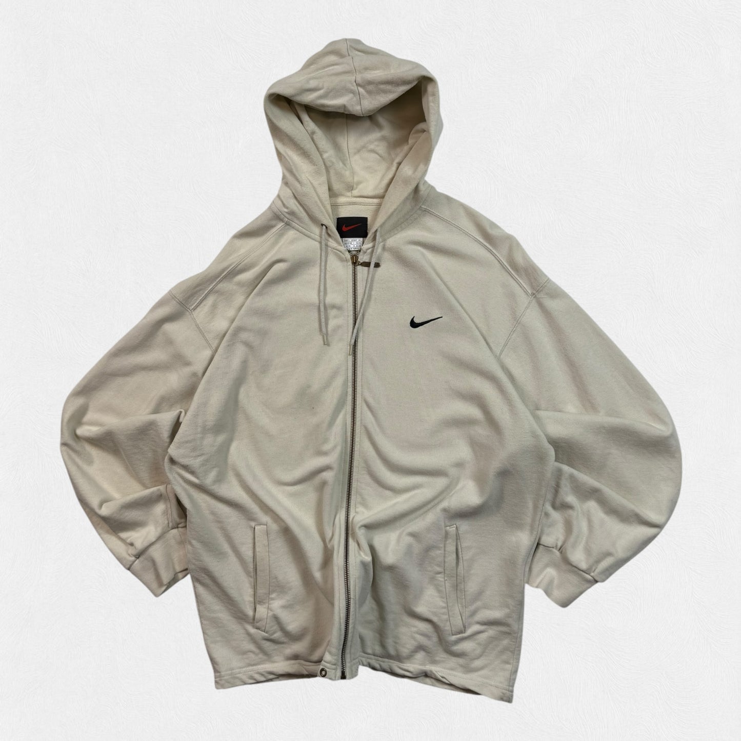 Vintage 90s Nike mini swoosh full zip hoodie (L)