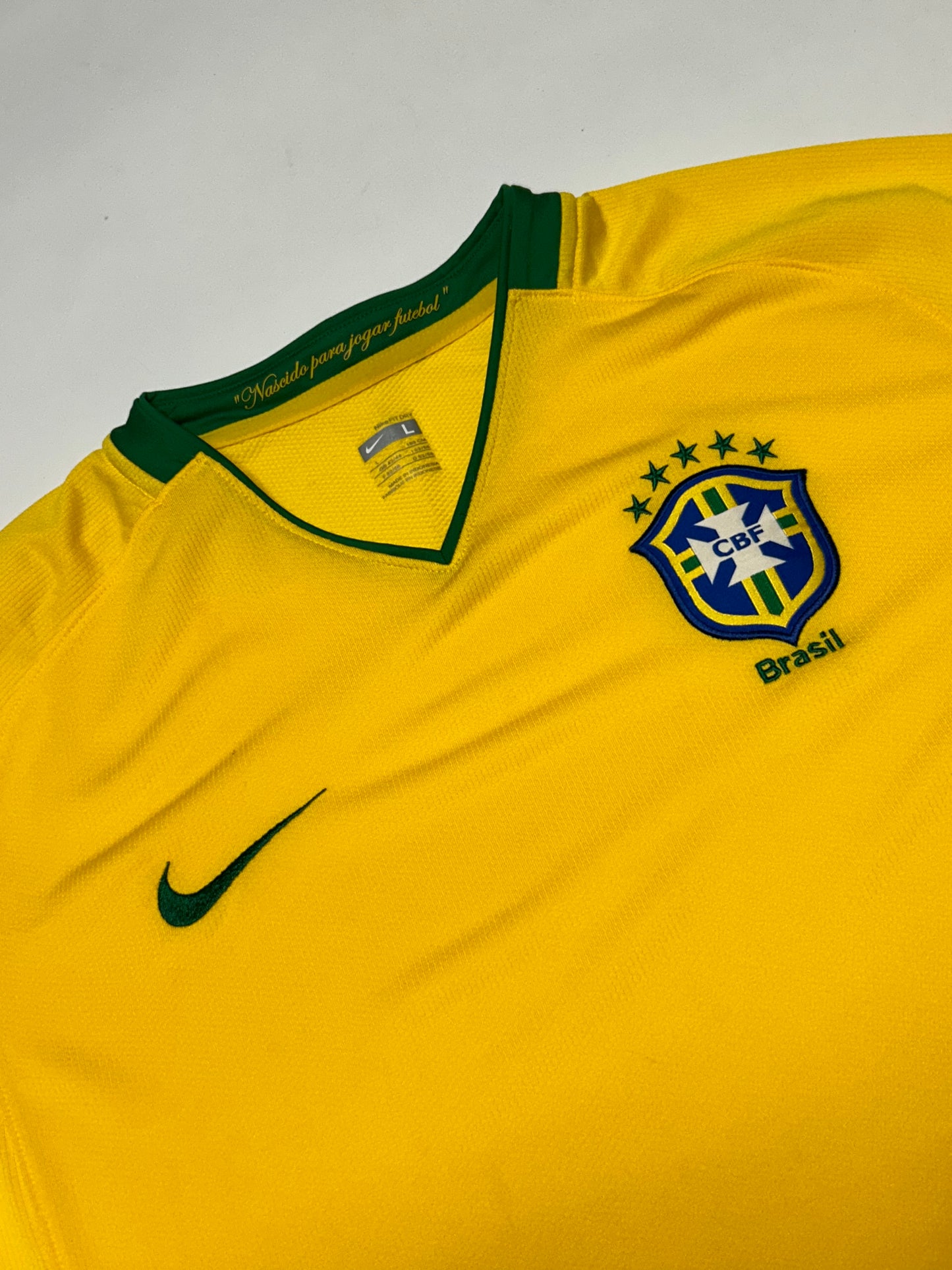 Vintage Brazil 2008/10 Nike home football shirt (L)