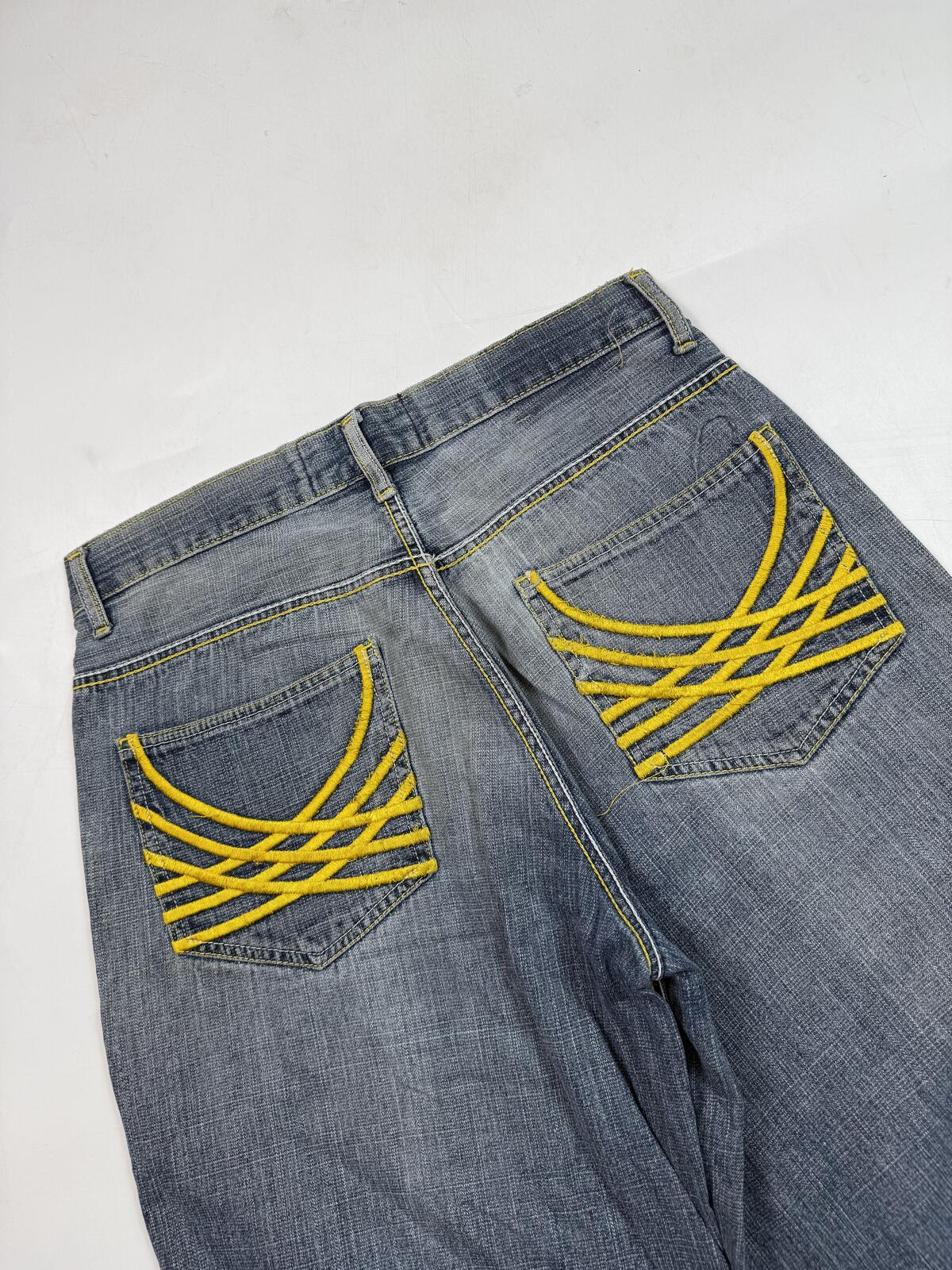 Vintage Y2K baggy hip hop denim jorts (W34)