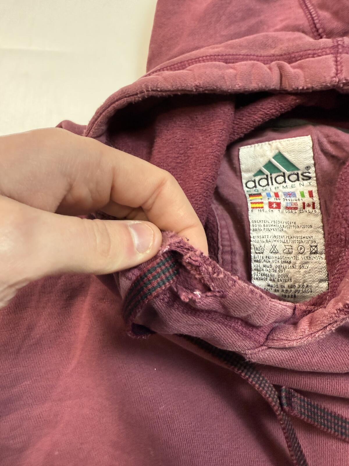 Vintage 90s adidas equipment hoodie (L)