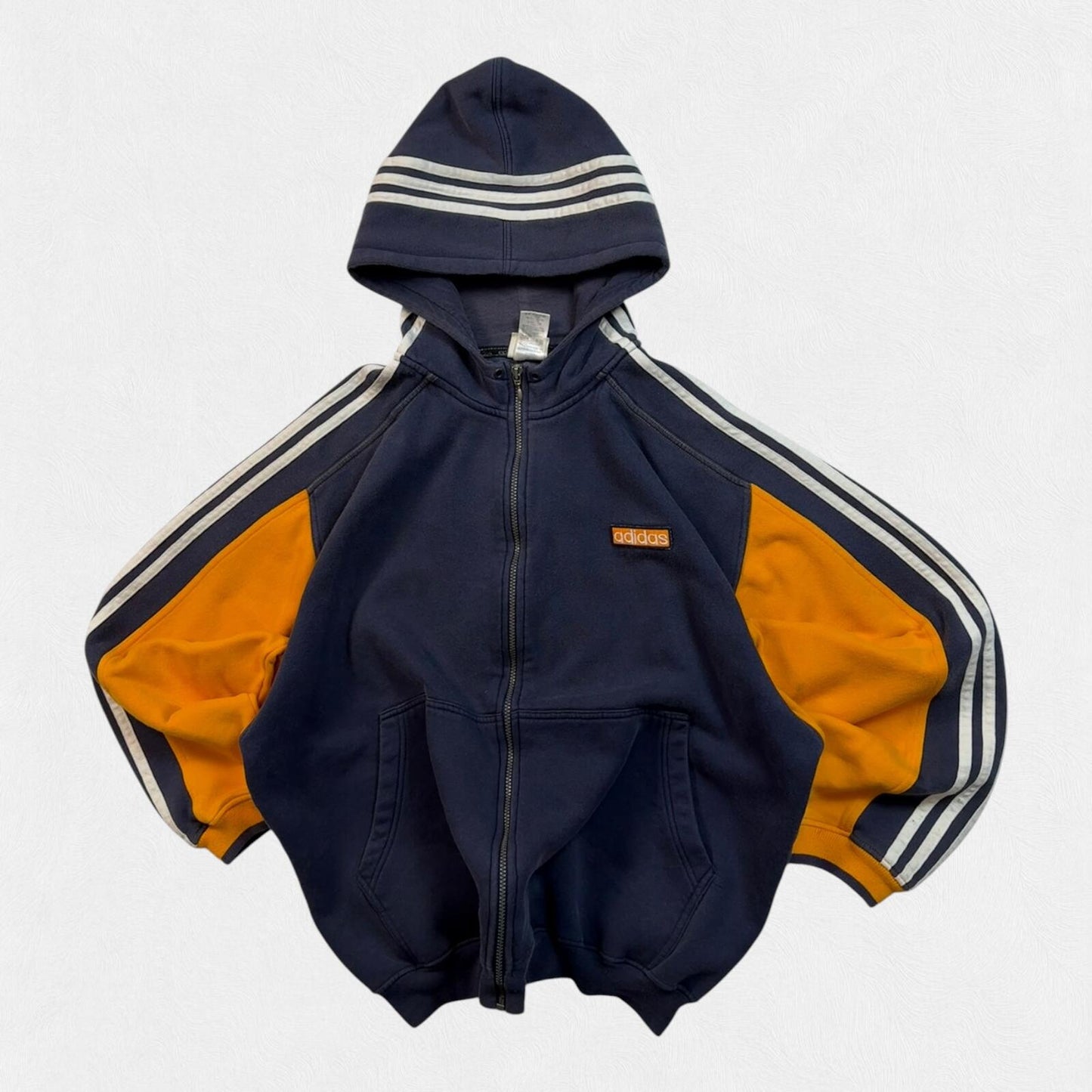 Vintage 90s adidas originals full zip hoodie (XL)