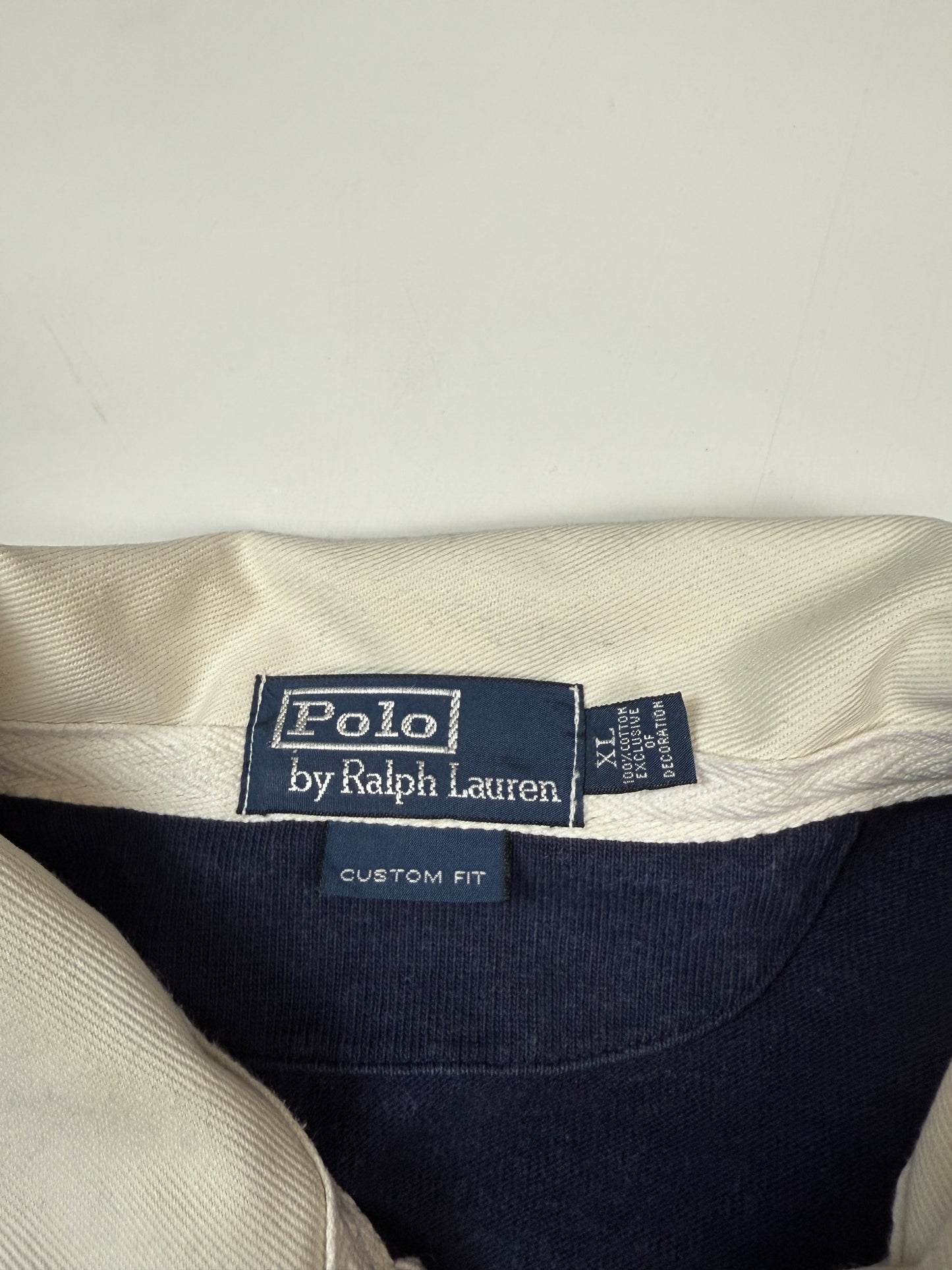 Vintage 90s Polo Ralph Lauren striped rugby polo (XL)