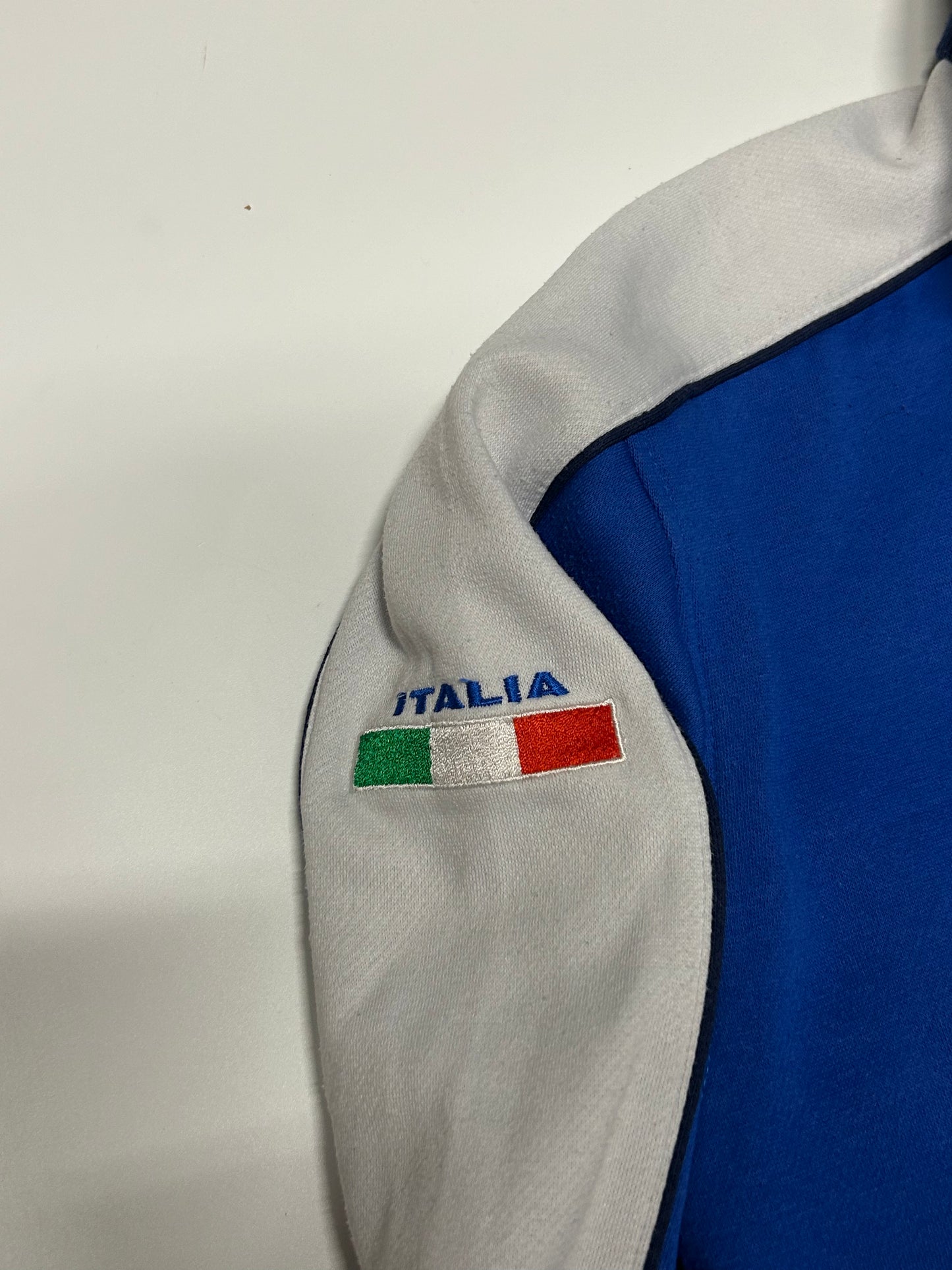 Vintage Italy rugby spell out quarter zip sweatshirt (L)