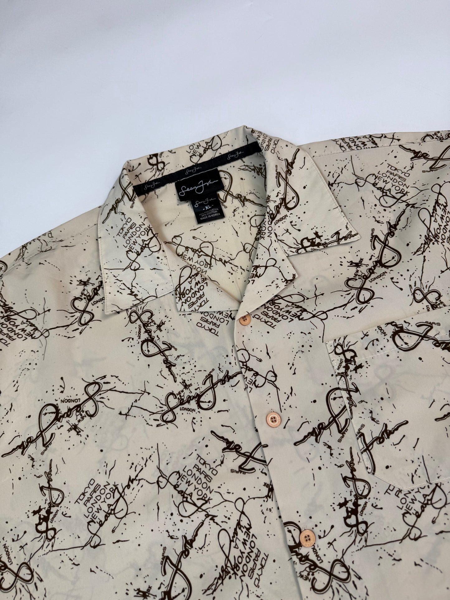 Vintage Sean John all over print shirt (XL)