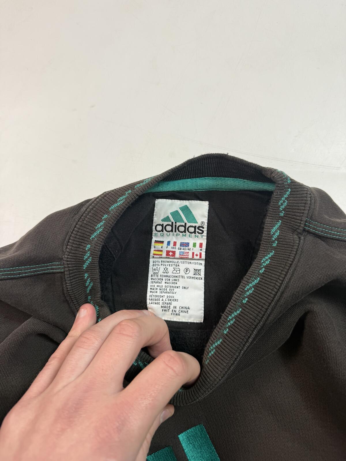 Vintage 90s adidas equipment centre logo sweatshirt (L)