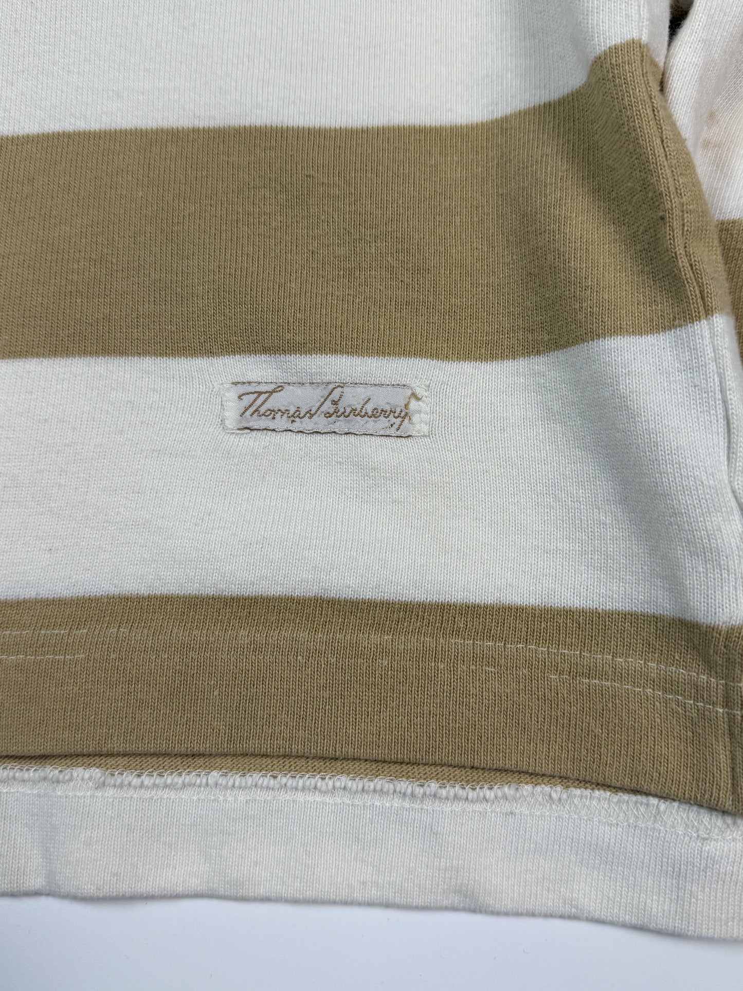Vintage Thomas Burberry striped rugby polo (M)