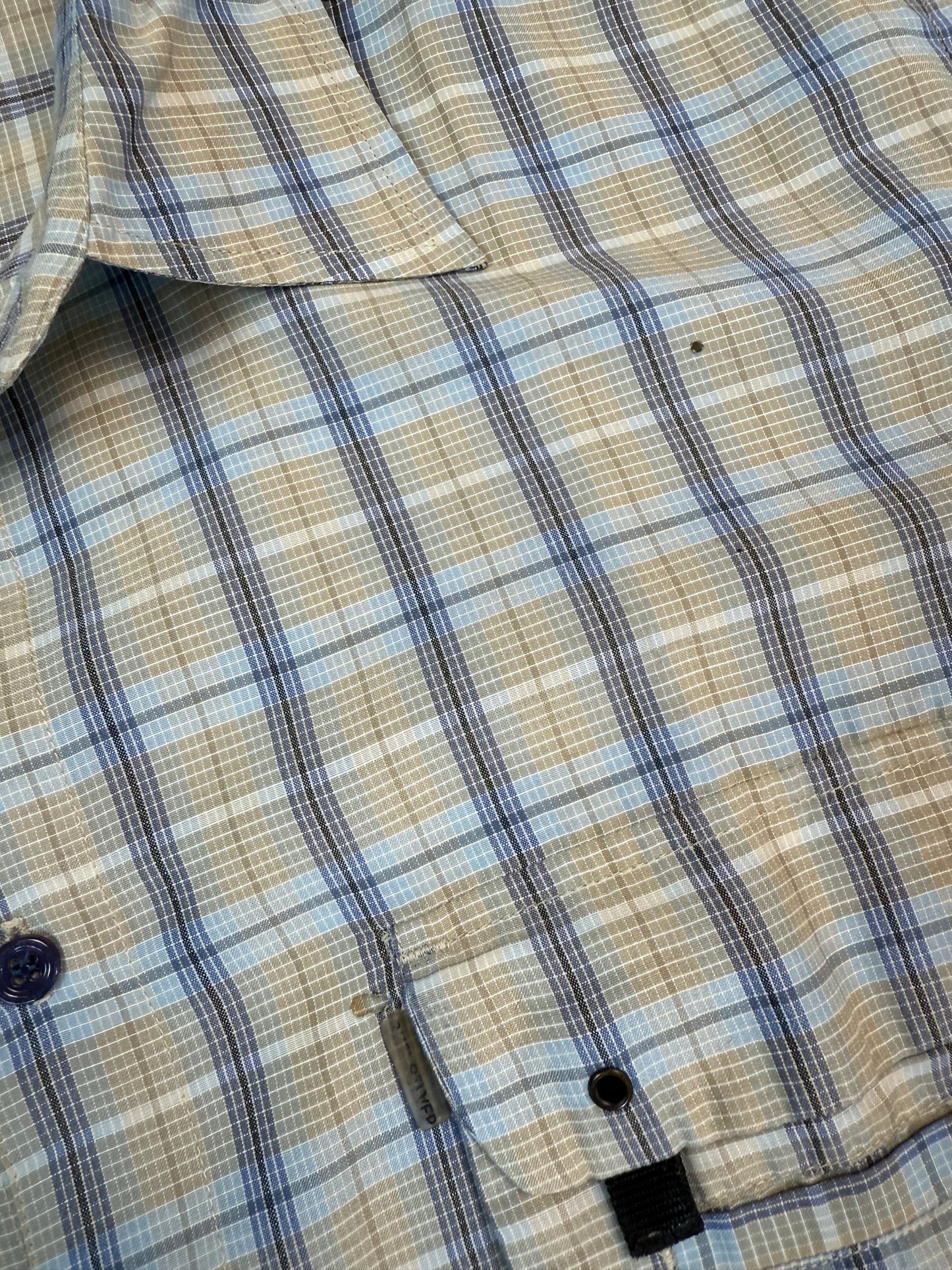 Vintage Quiksilver checkered short sleeve shirt (S)